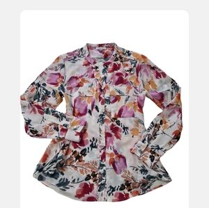 NWOT Calvin Klein Floral Blouse.